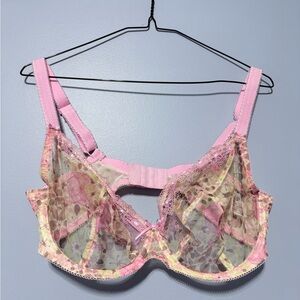 Freya Pink Floral Lace Bra